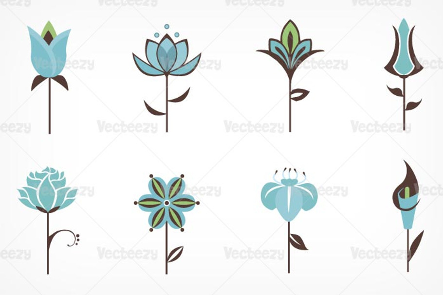 Abstract Flower Vector Pack in Illustrations - product preview 8