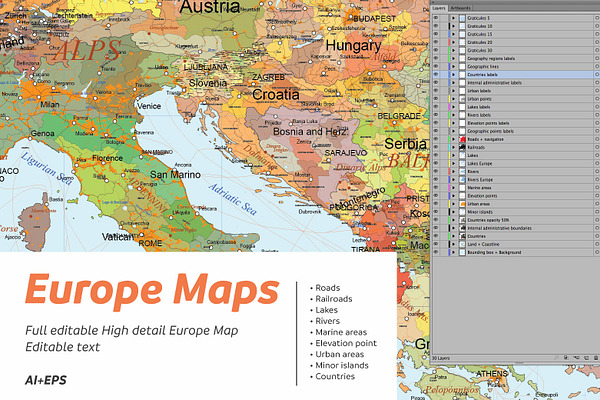 Vector Europe Maps