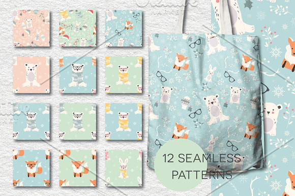 Christmas- 27 postcards, 12 patterns in Patterns - product preview 1