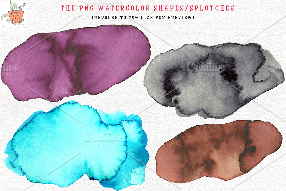 Watercolor Shapes Brushes Vol 3