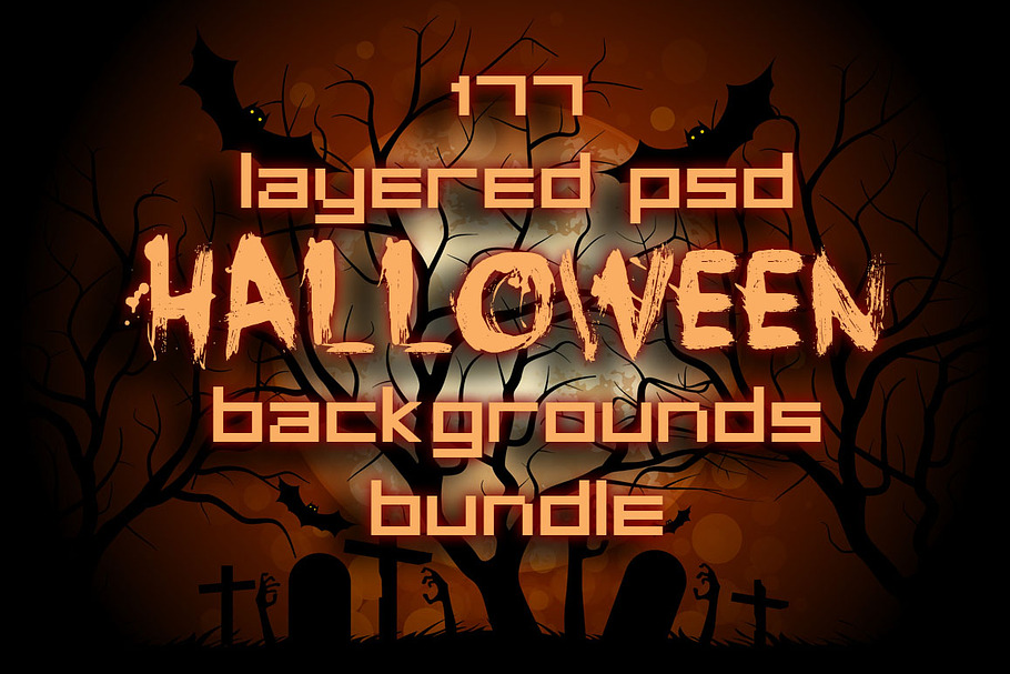 Halloween Backgrounds Bundle