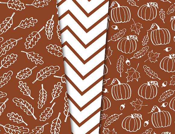 Brown Autumn Background Pattern in Patterns - product preview 1