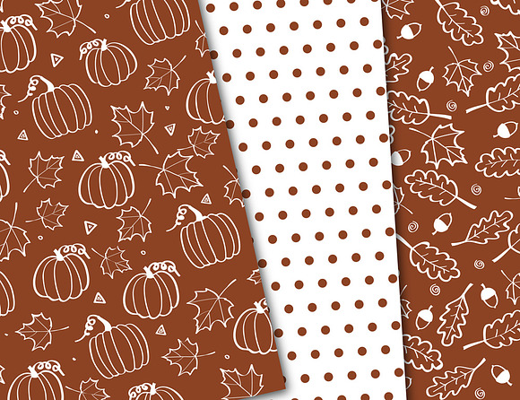 Brown Autumn Background Pattern in Patterns - product preview 2