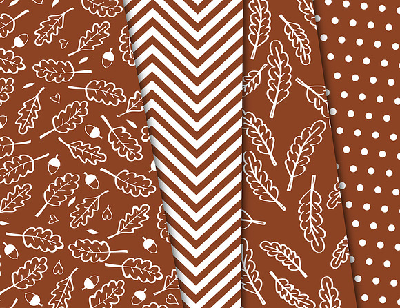 Brown Autumn Background Pattern in Patterns - product preview 3