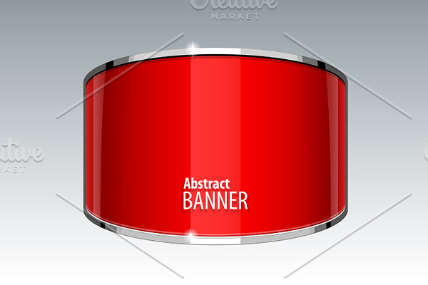 Shiny gloss red banner