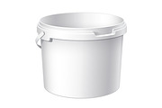 White plastic bucket
