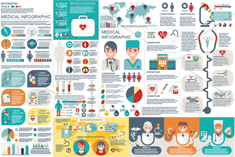 Medical Infographic Elements in Presentation Templates - product preview 8