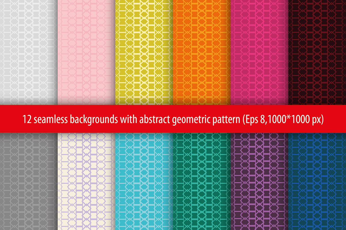 Set of 12 seamless backgrounds. in Patterns - product preview 8
