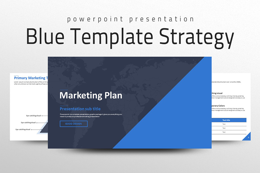 Blue Template Strategy in Presentation Templates - product preview 8
