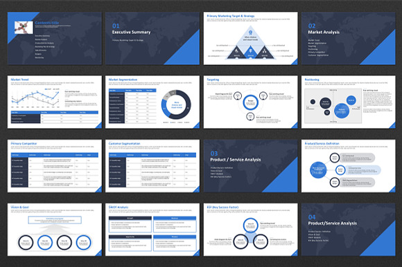 Blue Template Strategy in Presentation Templates - product preview 1