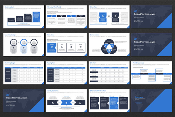 Blue Template Strategy in Presentation Templates - product preview 2