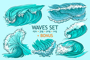 Waves Hand Drawn Set