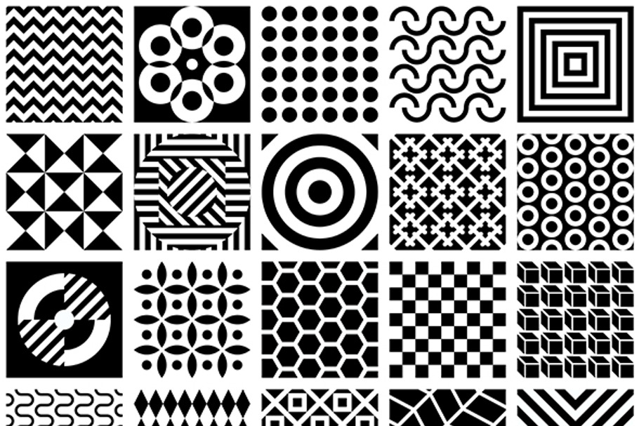 Black and White Geometric Patterns in Patterns - product preview 8