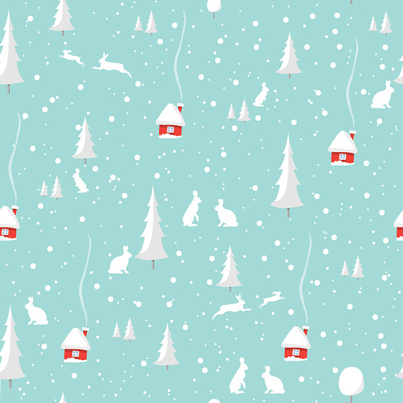 Merry christmas rabbit in Patterns - product preview 5