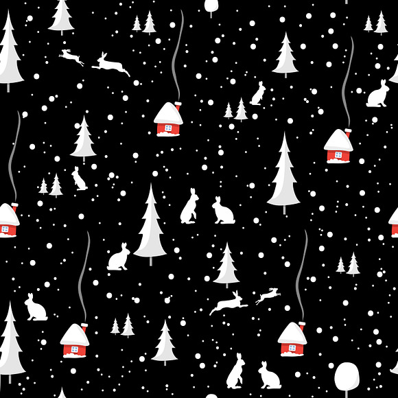 Merry christmas rabbit in Patterns - product preview 6