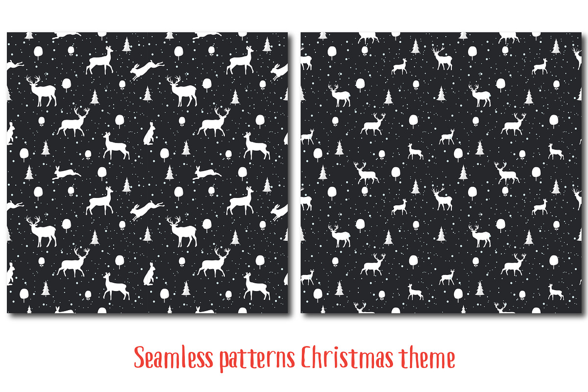 Seamless Christmas pattern in Patterns - product preview 8