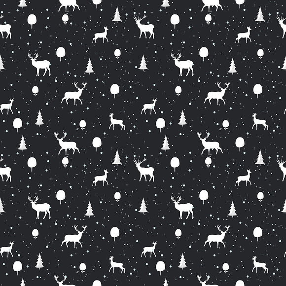 Seamless Christmas pattern in Patterns - product preview 4