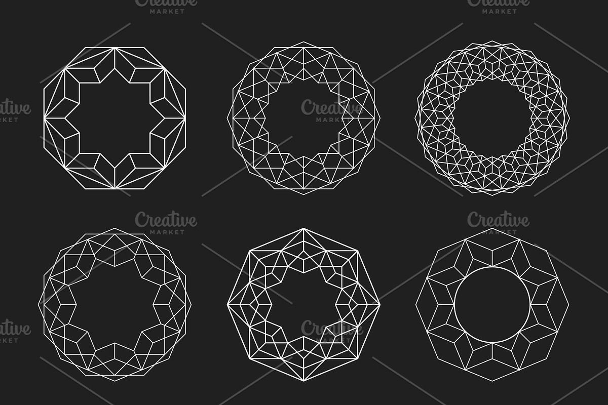 Circle shapes. Geometric Mandalas. in Patterns - product preview 8