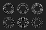 Circle shapes. Geometric Mandalas.