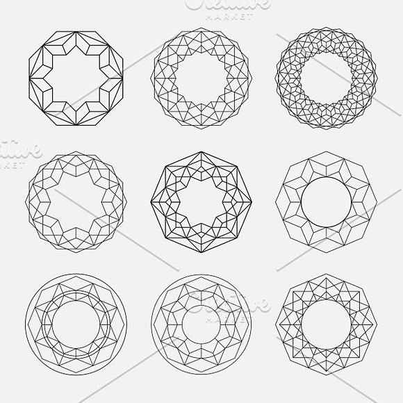 Circle shapes. Geometric Mandalas. in Patterns - product preview 1