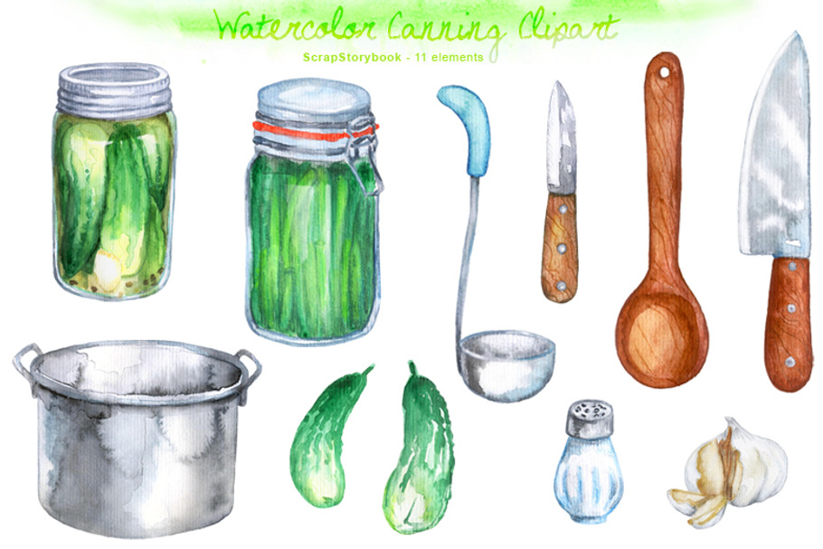 Kitchen - Cooking Watercolor Clipart