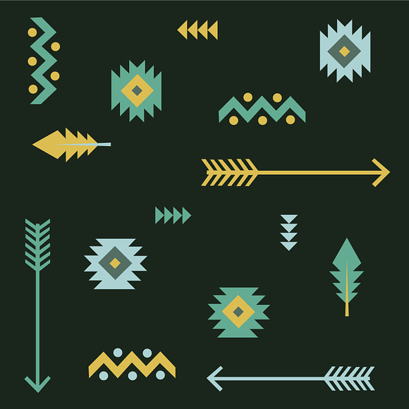Tribal aztec pattern (Vector + JPG) in Patterns - product preview 3