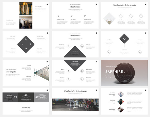 Saphhire Minimal PowerPoint in PowerPoint Templates - product preview 3