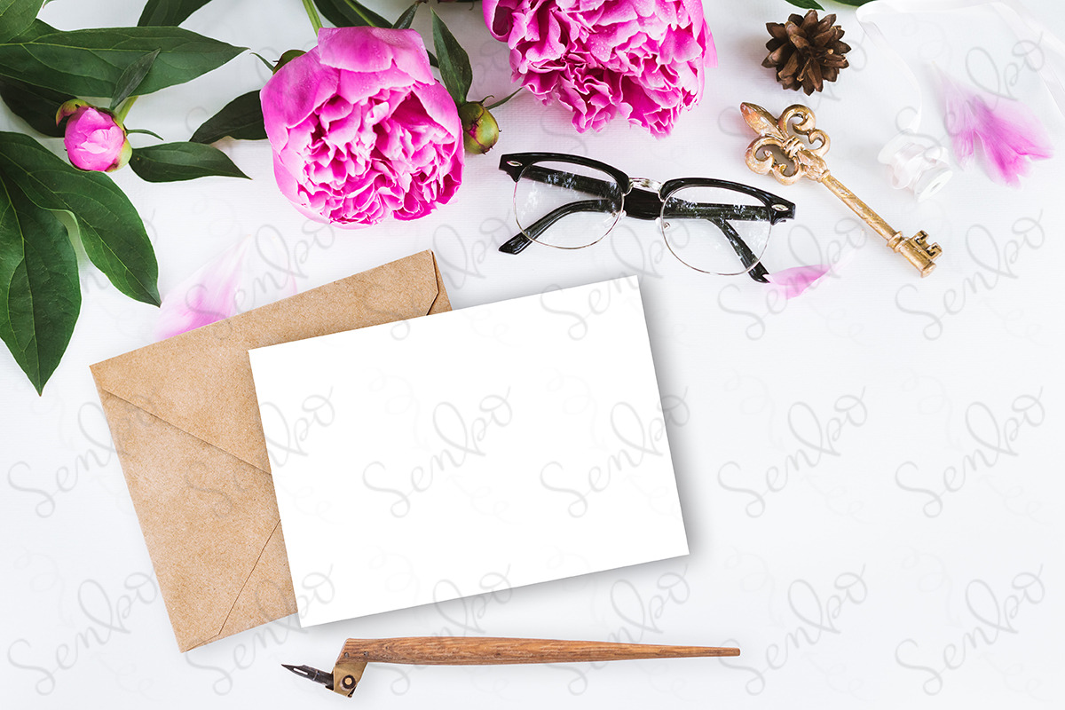 Editable mockup with flowers in Print Mockups - product preview 8