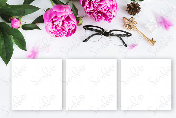 Editable mockup with flowers in Print Mockups - product preview 3