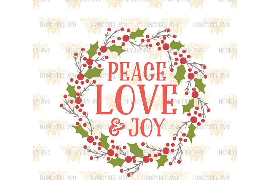 Peace Love And Joy SVG EPS DXF JPG in Illustrations - product preview 8