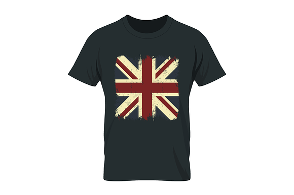 United Kingdom flag tee print in Illustrations - product preview 1