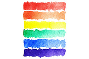 Watercolor rainbow lgbt flag vector