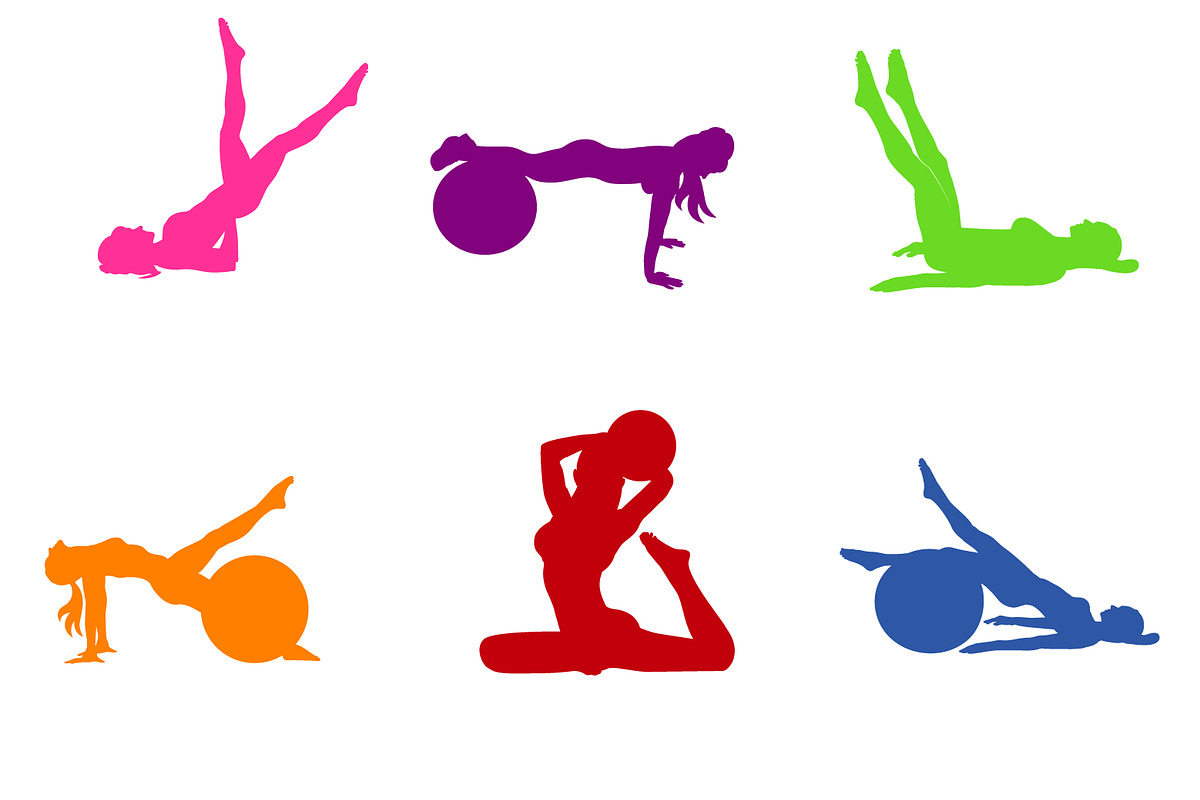 set of fitness icons, Pilates in Illustrations - product preview 8