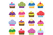 Colorful Sweet Cupcakes