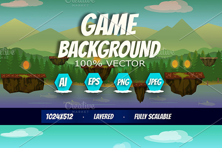 Jump Game Background in Illustrations - product preview 8
