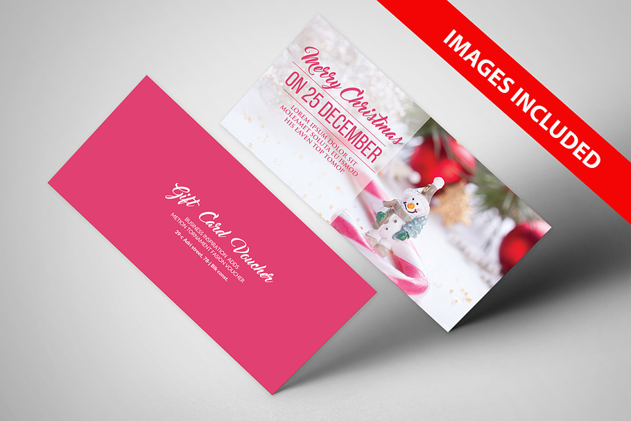 Christmas Gift Voucher Psd in Card Templates - product preview 8
