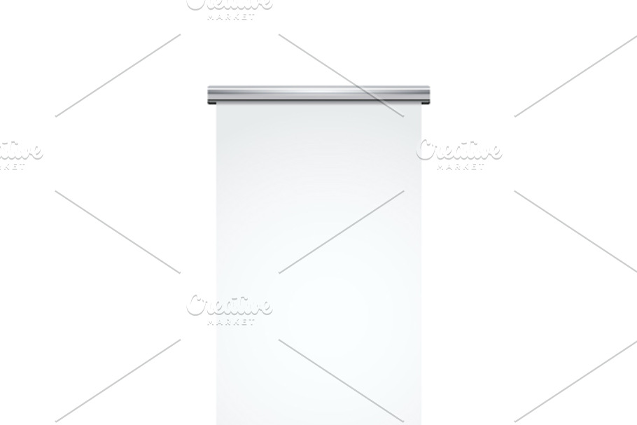 Blank realistic roll-up banner