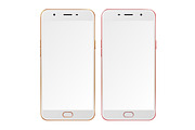 Gold  and rose smart phones 