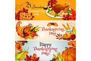 Happy Thanksgiving Day banners