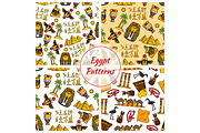 Egyptian culture seamless patterns