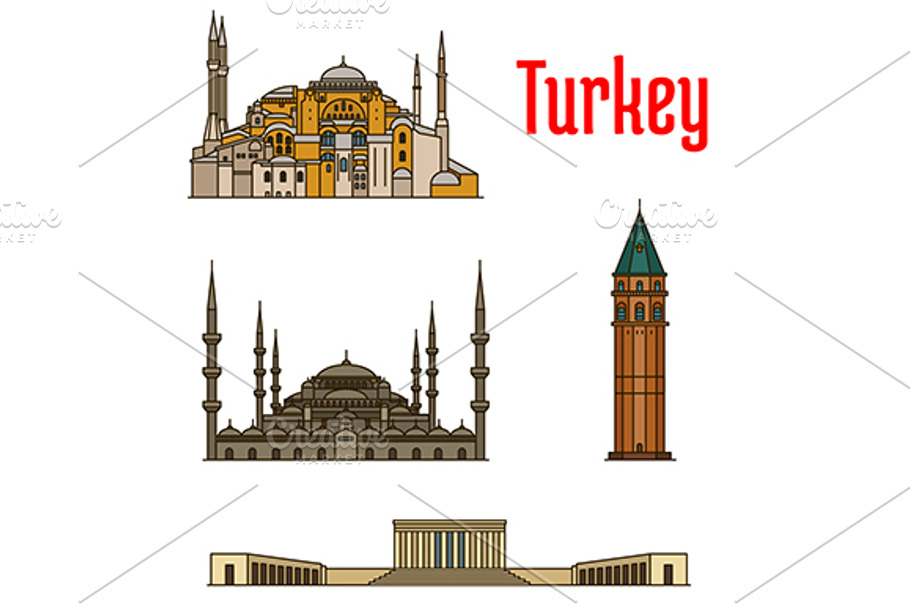 Turkey historic architecture in Graphics - product preview 8