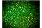 Abstract triangular green background