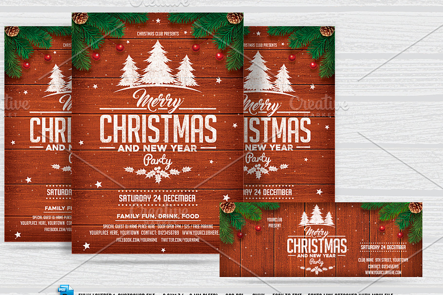 Christmas& New Year Party Flyer