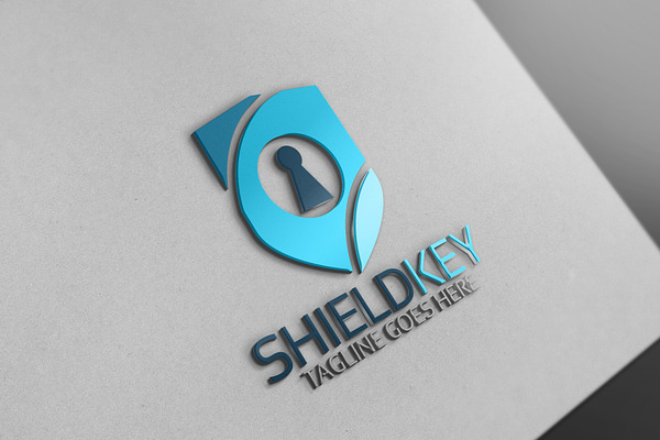 Shield Key Logo Template