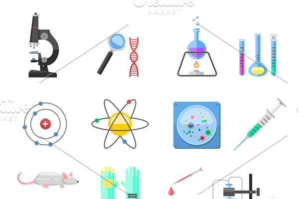 Lab symbols science vector