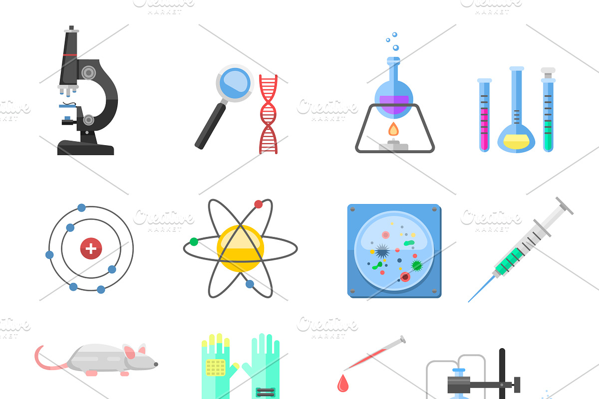 Lab symbols science vector in Illustrations - product preview 8