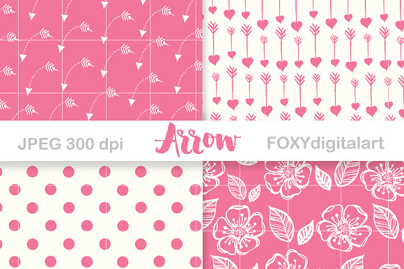Arrows Digital Papers in Patterns - product preview 1