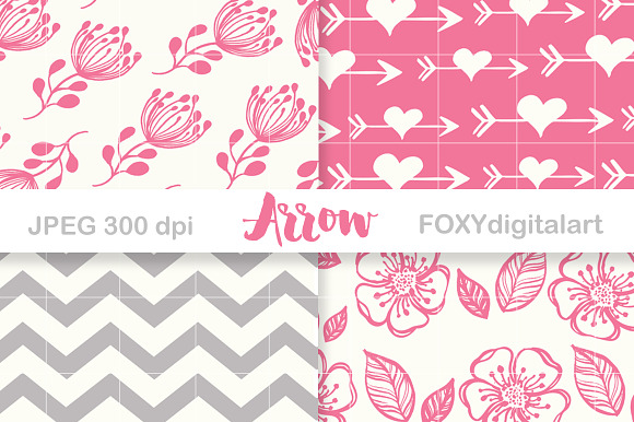 Arrows Digital Papers in Patterns - product preview 2