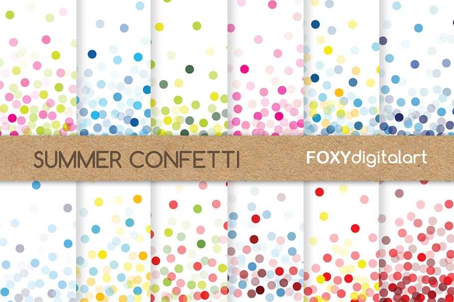 Confetti Digital Paper Pack  in Patterns - product preview 8