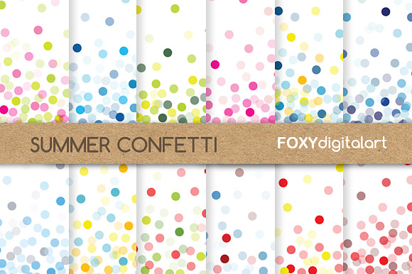 Confetti Digital Paper Pack  in Patterns - product preview 1
